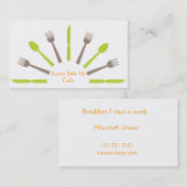 Carte de visite de restauration (Devant / Derrière)