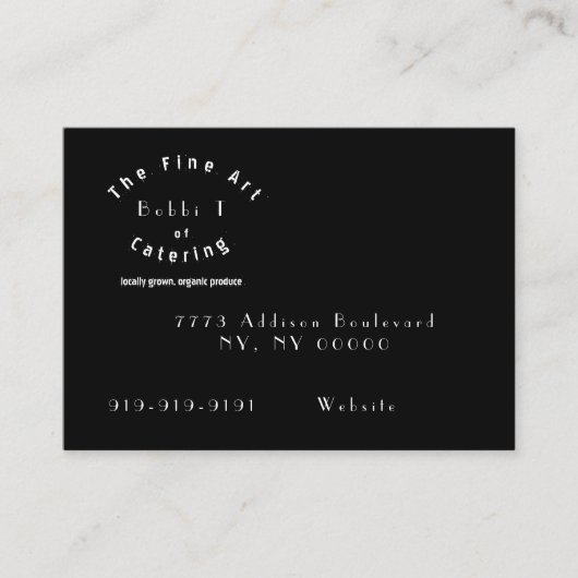 Carte de visite de restauration (Devant)