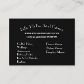 Carte de visite de restauration (Dos)