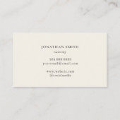 Carte de visite de restauration (Dos)