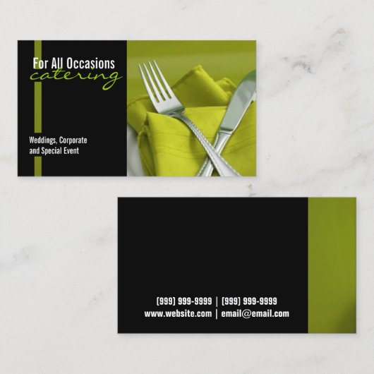 Carte de visite de restauration (Devant / Derrière)