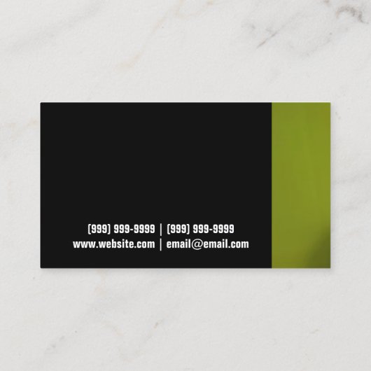 Carte de visite de restauration (Dos)