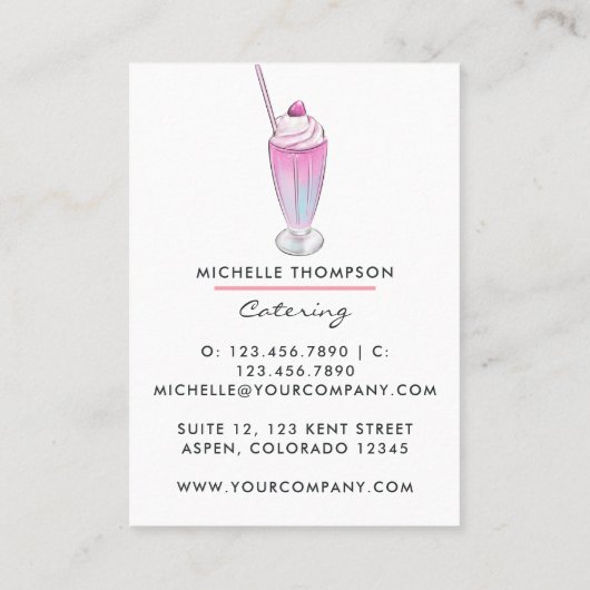 Carte de visite de restauration (Dos)