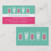 Carte de visite de restauration de bonbons turquoi (Devant / Derrière)