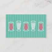 Carte de visite de restauration de bonbons turquoi (Dos)