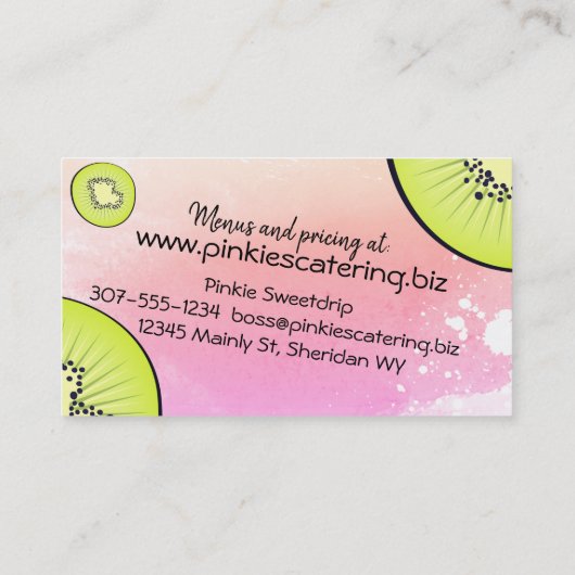 carte de visite de restauration de chef de (Dos)