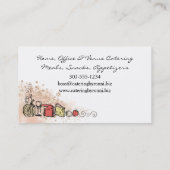 carte de visite de restauration de chef de fruit (Dos)