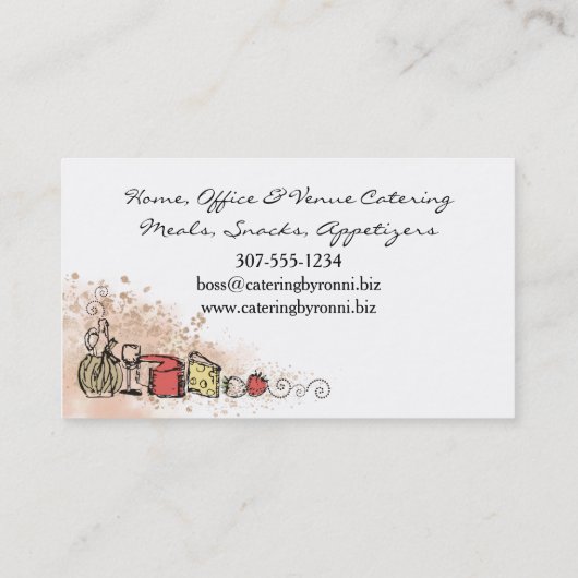 carte de visite de restauration de chef de fruit (Dos)