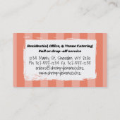 Carte de visite de restauration de chef de fruits (Dos)