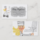 Carte de visite de restauration de fourchette de (Devant / Derrière)