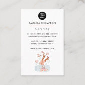 Carte de visite de restauration d'événements (Dos)