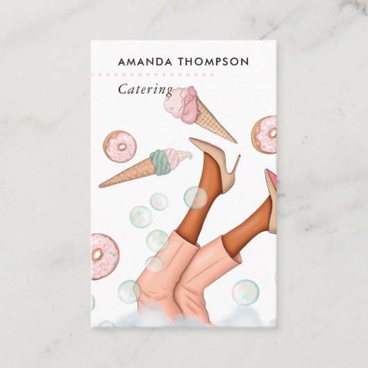 Carte de visite de restauration d'événements (Devant)