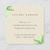 Carte de visite de restauration d'île d'ananas (Dos)