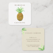 Carte de visite de restauration d'île d'ananas (Devant / Derrière)