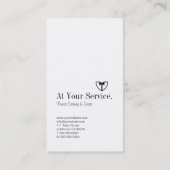 Carte de visite de restauration et d'événements 2 (Dos)