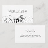 Carte de visite de restauration ferme à table (Devant / Derrière)