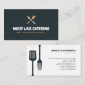 Carte de visite de restauration moderne de la four (Devant / Derrière)