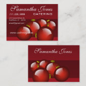 Carte de visite de restauration Ornements de Noël  (Devant / Derrière)