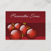 Carte de visite de restauration Ornements de Noël  (Dos)