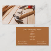 Carte de visite de retouche/menuiserie (Devant / Derrière)