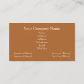 Carte de visite de retouche/menuiserie (Dos)