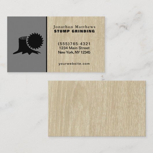 Carte de visite de retrait de la broyage de la tig (Devant / Derrière)