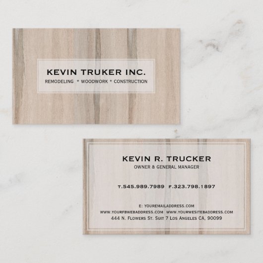 Carte de visite de retrait de la texture blond en (Devant / Derrière)