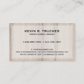 Carte de visite de retrait de la texture blond en (Dos)