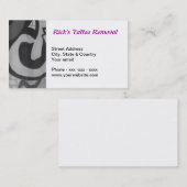 Carte de visite de retrait de tatouage (Devant / Derrière)