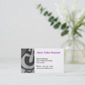 Carte de visite de retrait de tatouage (Debout devant)