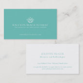 carte de visite de retrait du logo Spa lotus (Devant / Derrière)