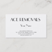 Carte de visite de retraits (Dos)