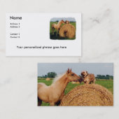 Carte de visite de réunion de cheval et de chien (Devant / Derrière)