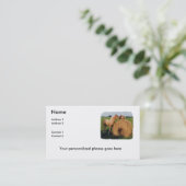 Carte de visite de réunion de cheval et de chien (Debout devant)