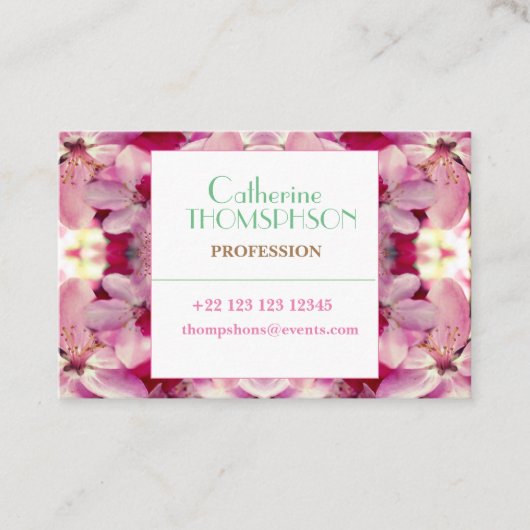 Carte de visite de rêve floral (Devant)