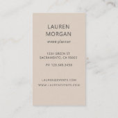 Carte de visite de rêve minimaliste (Dos)