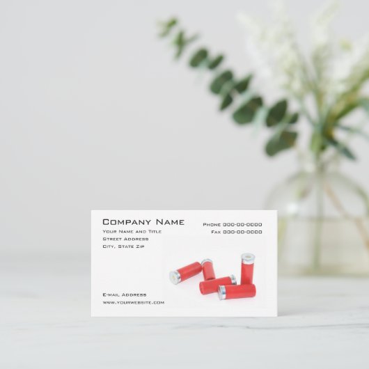 Carte de visite de revendeur d'armes (Debout devant)