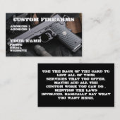 Carte de visite de revendeur FFL 8 (Devant / Derrière)