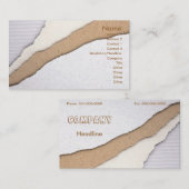 Carte de visite de revêtement en plâtre (Devant / Derrière)