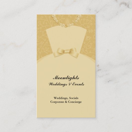 Carte de visite de robe blanche mariage (Devant)