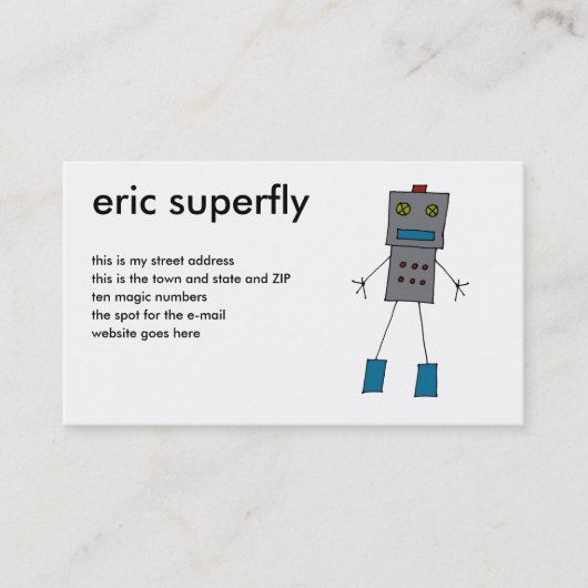 Carte de visite de robots (Devant)