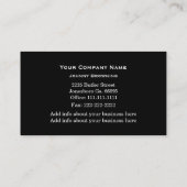 Carte de visite de rondin d'arbre (Dos)