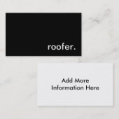 Carte de visite de Roofer (Devant / Derrière)