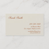 Carte de visite de rose blanc (Dos)