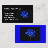 Carte de visite de rose de bleu (Devant / Derrière)