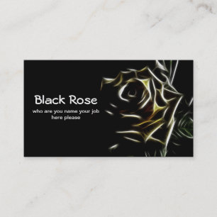 carte de visite de rose de noir