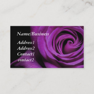Carte de visite de rose de pourpre