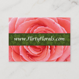 Carte de visite de rose de rose