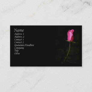 Carte de visite de rose de rose