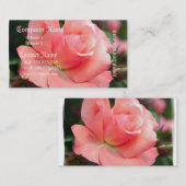 Carte de visite de rose de rose (Devant / Derrière)